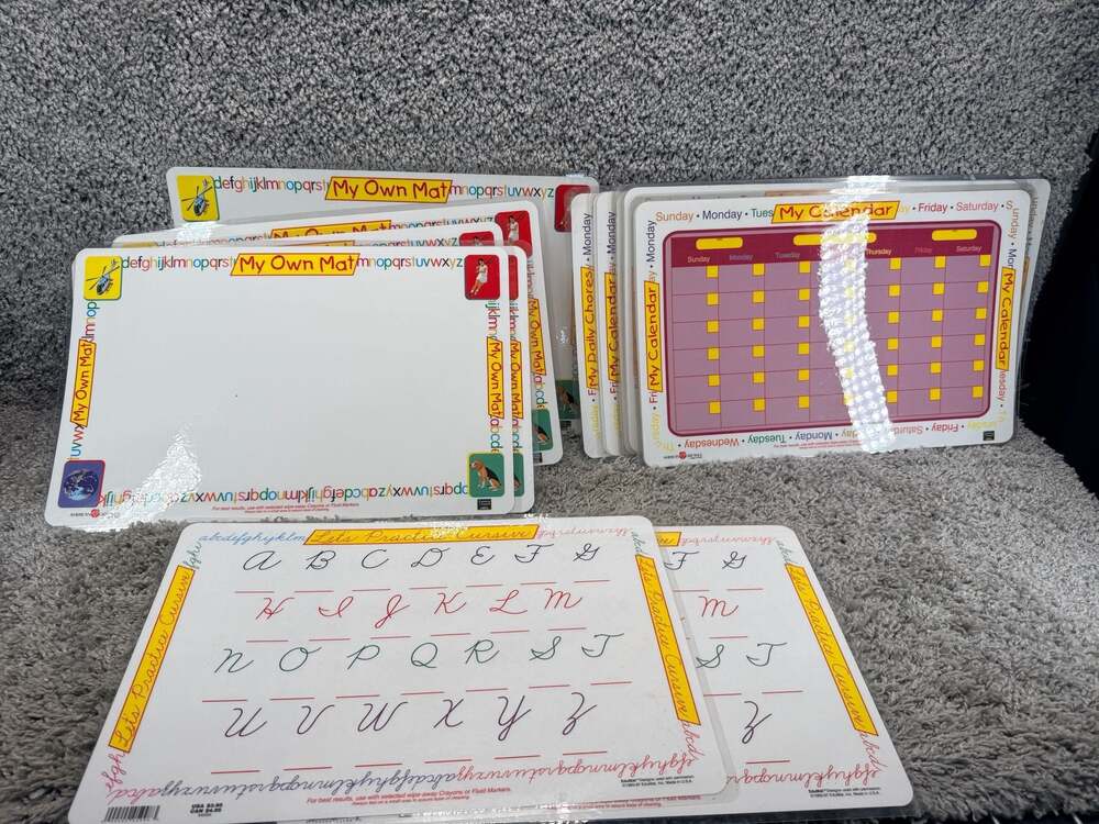 Lot of 22 Vintage EduMat Educational Learning Placemats